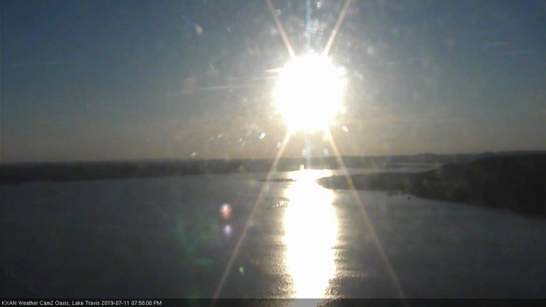 Lake Travis webcam, July 11, 2019 7:00 PM CT