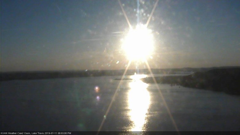 Lake Travis webcam, July 11, 2019 7:05 PM CT