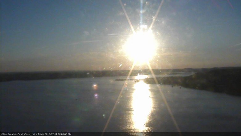Lake Travis webcam, July 11, 2019 7:10 PM CT