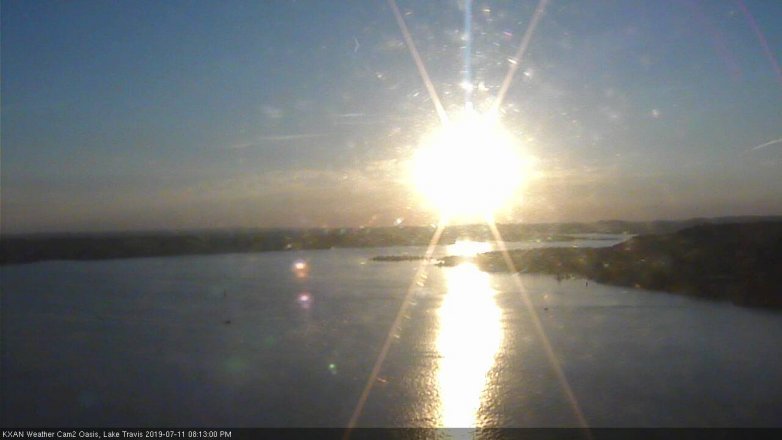 Lake Travis webcam, July 11, 2019 7:15 PM CT