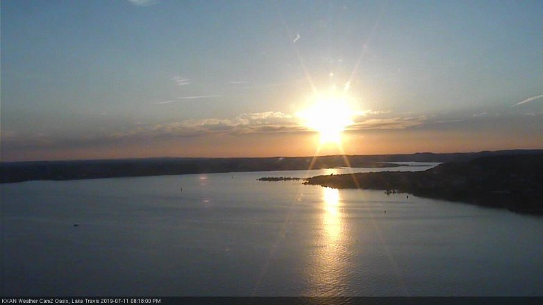 Lake Travis webcam, July 11, 2019 7:20 PM CT