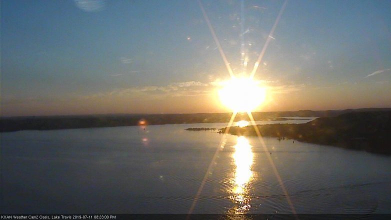 Lake Travis webcam, July 11, 2019 7:25 PM CT