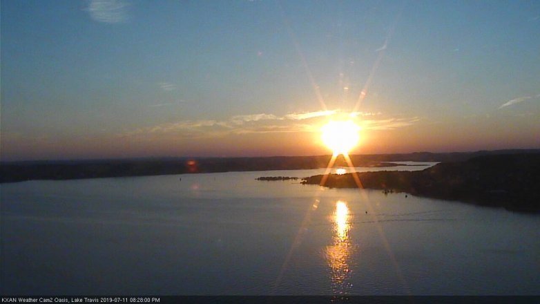 Lake Travis webcam, July 11, 2019 7:30 PM CT