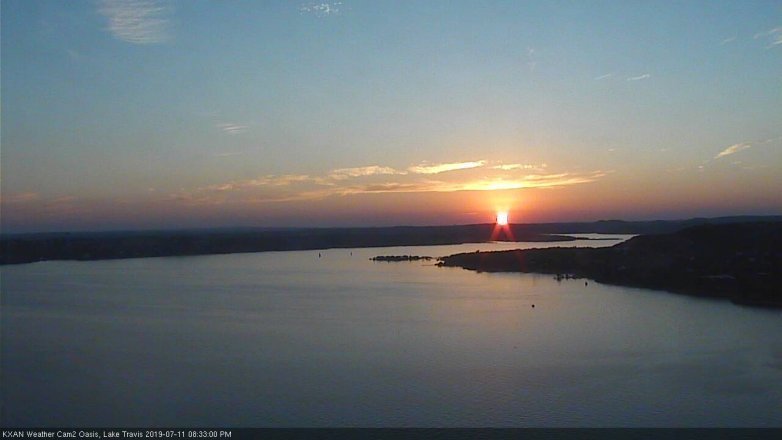 Lake Travis webcam, July 11, 2019 7:35 PM CT