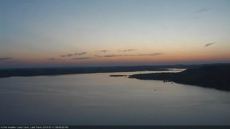 Lake Travis webcam, July 11, 2019 7:50 PM CT