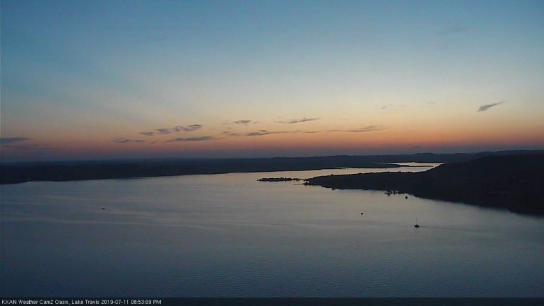 Lake Travis webcam, July 11, 2019 7:55 PM CT