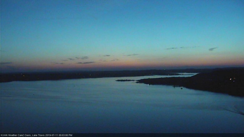 Lake Travis webcam, July 11, 2019 8:05 PM CT