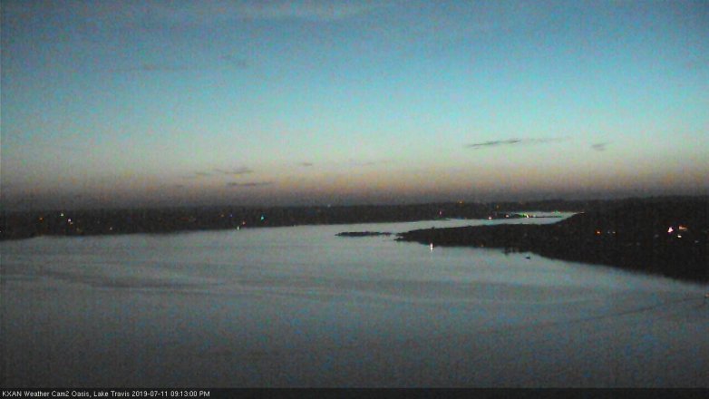 Lake Travis webcam, July 11, 2019 8:15 PM CT