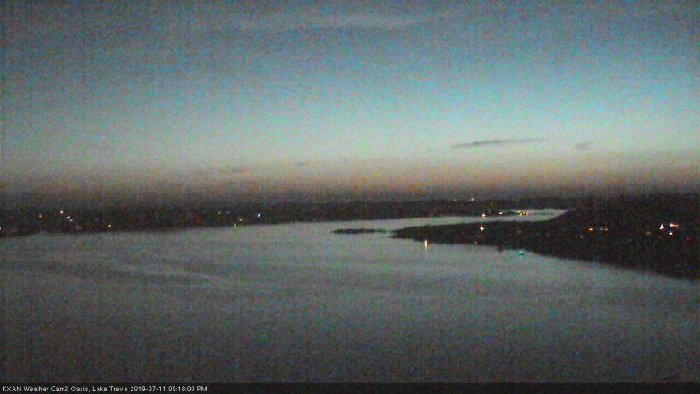 Lake Travis webcam, July 11, 2019 8:20 PM CT