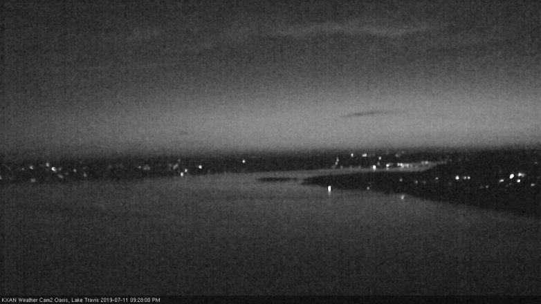 Lake Travis webcam, July 11, 2019 8:30 PM CT