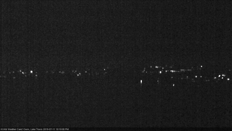 Lake Travis webcam, July 11, 2019 9:20 PM CT