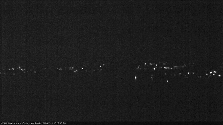 Lake Travis webcam, July 11, 2019 9:30 PM CT