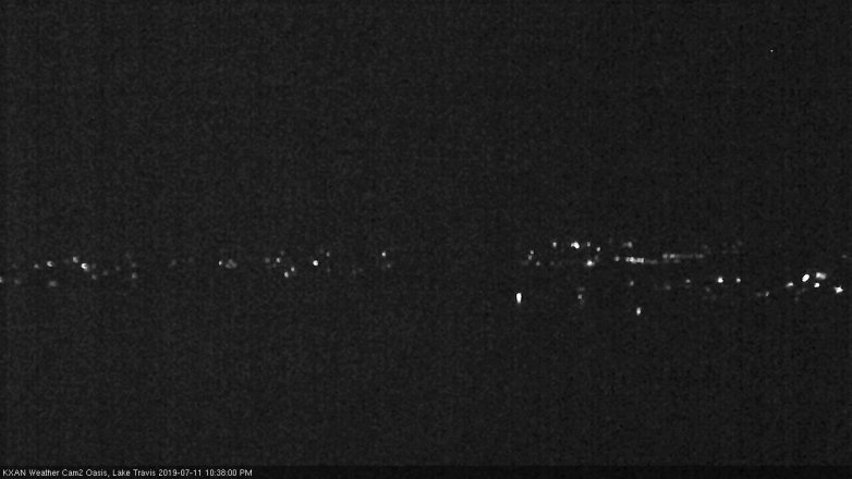 Lake Travis webcam, July 11, 2019 9:40 PM CT