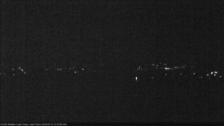 Lake Travis webcam, July 11, 2019 11:30 PM CT
