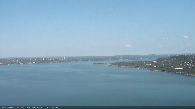 Lake Travis webcam, July 12, 2019 9:10 AM CT