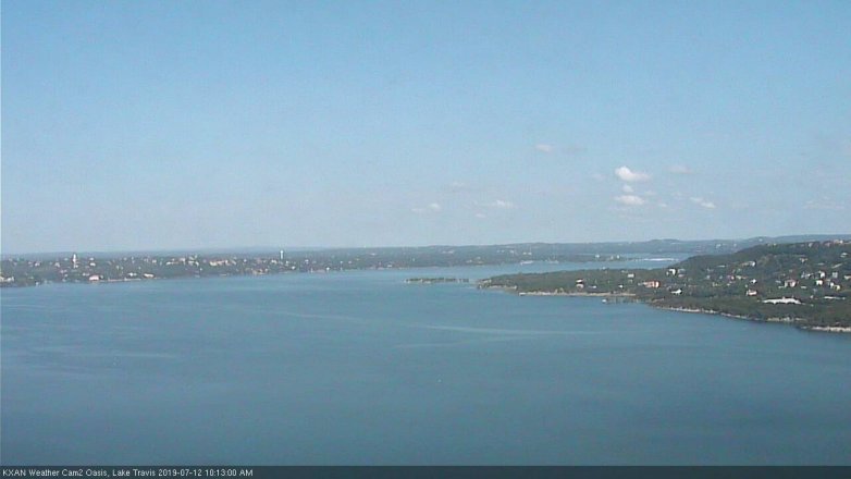 Lake Travis webcam, July 12, 2019 9:15 AM CT