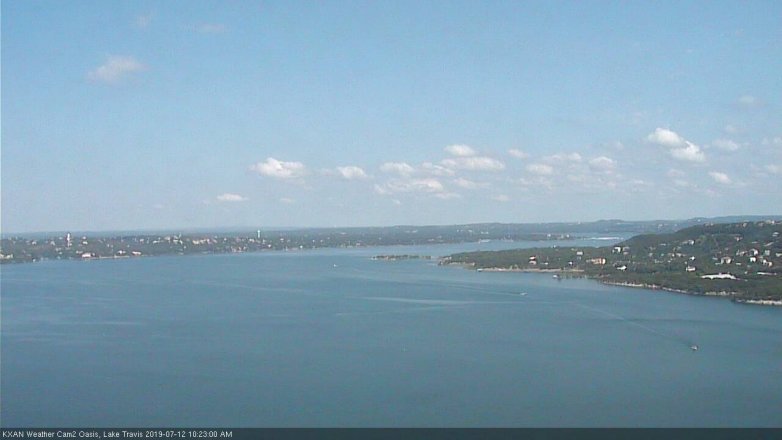 Lake Travis webcam, July 12, 2019 9:25 AM CT
