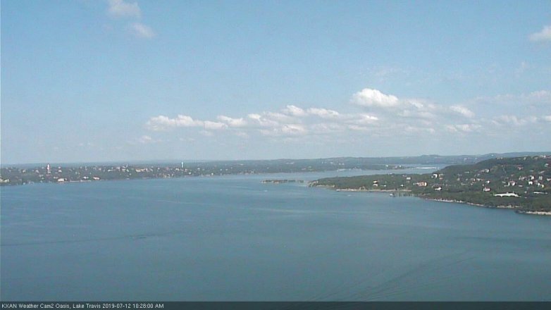 Lake Travis webcam, July 12, 2019 9:30 AM CT