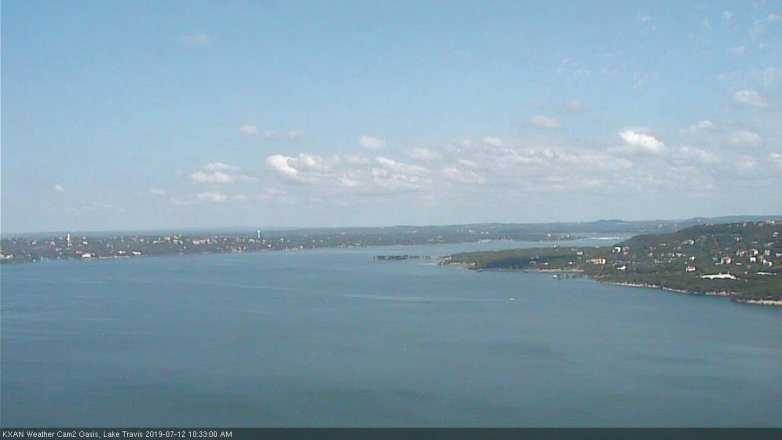 Lake Travis webcam, July 12, 2019 9:35 AM CT