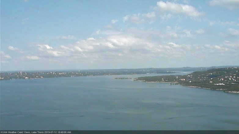 Lake Travis webcam, July 12, 2019 9:50 AM CT
