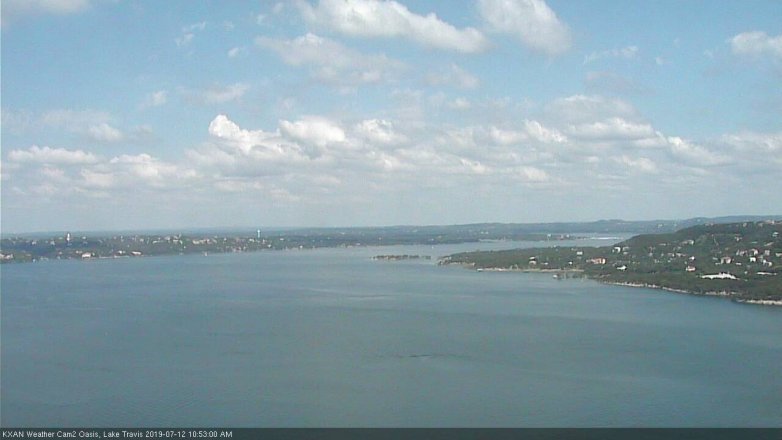 Lake Travis webcam, July 12, 2019 9:55 AM CT