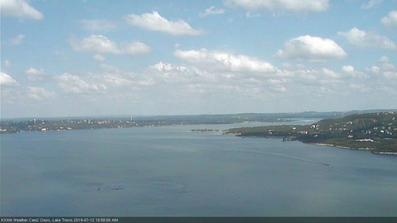 Lake Travis webcam, July 12, 2019 10:00 AM CT