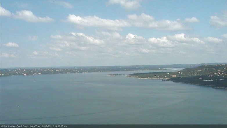 Lake Travis webcam, July 12, 2019 10:10 AM CT