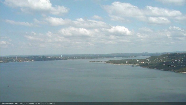 Lake Travis webcam, July 12, 2019 10:15 AM CT