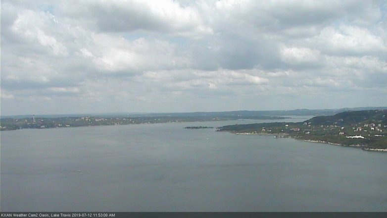 Lake Travis webcam, July 12, 2019 10:55 AM CT