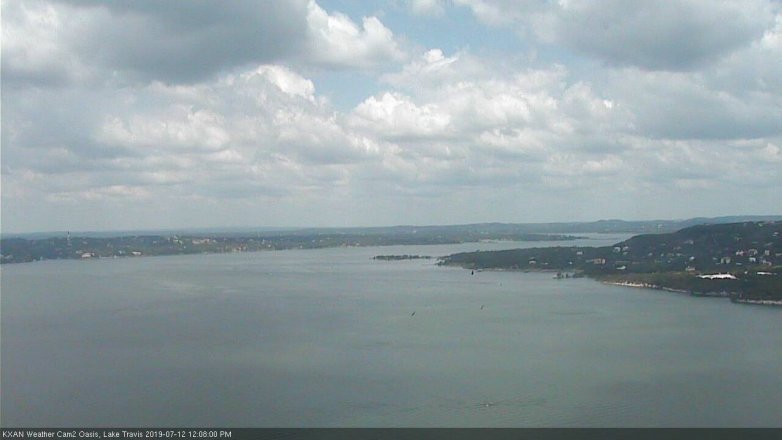 Lake Travis webcam, July 12, 2019 11:10 AM CT