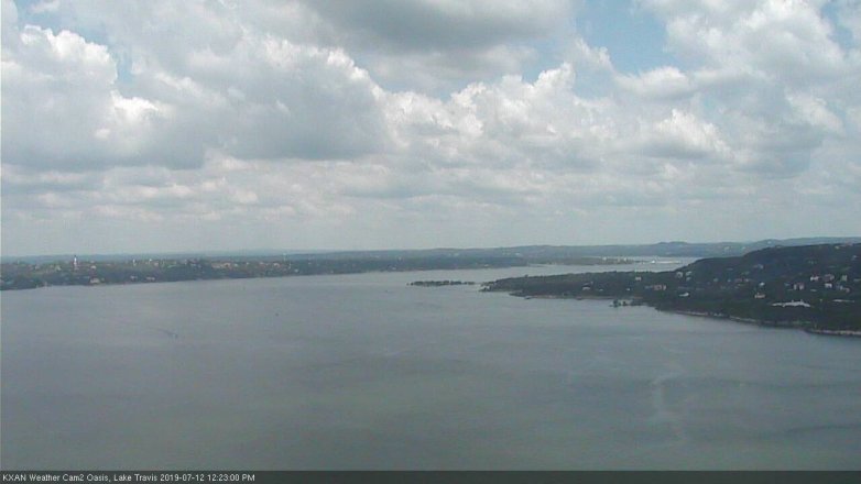 Lake Travis webcam, July 12, 2019 11:25 AM CT