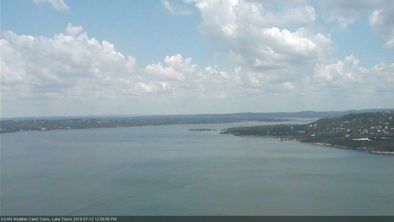Lake Travis webcam, July 12, 2019 12:00 PM CT