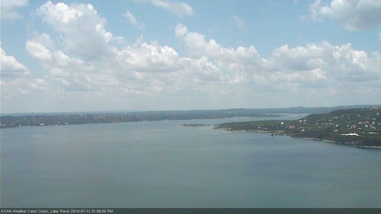 Lake Travis webcam, July 12, 2019 12:10 PM CT