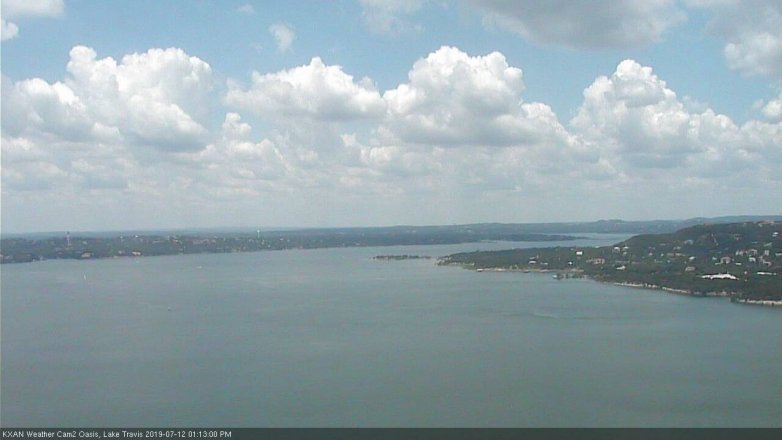 Lake Travis webcam, July 12, 2019 12:15 PM CT