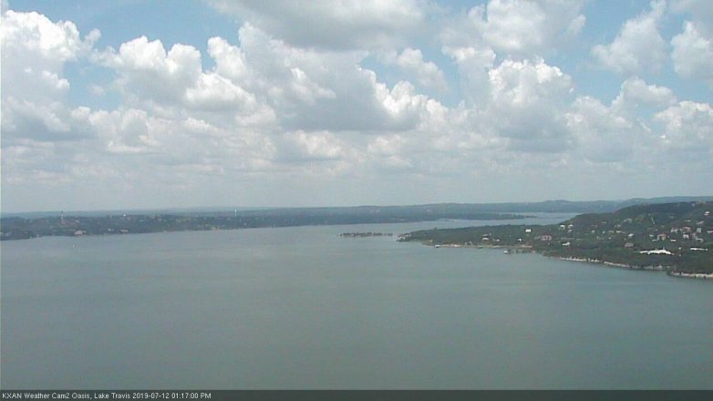 Lake Travis webcam, July 12, 2019 12:20 PM CT