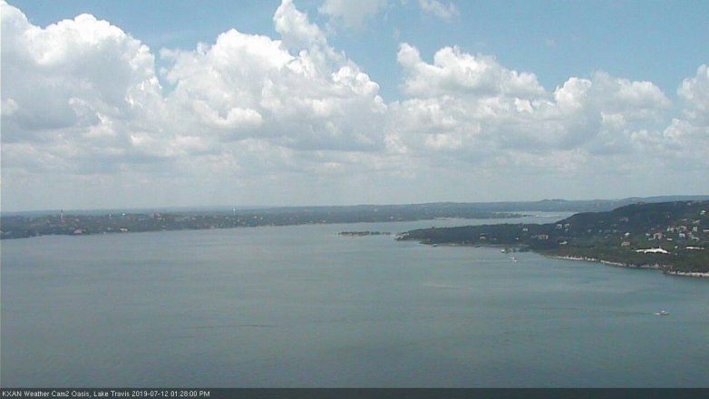 Lake Travis webcam, July 12, 2019 12:30 PM CT