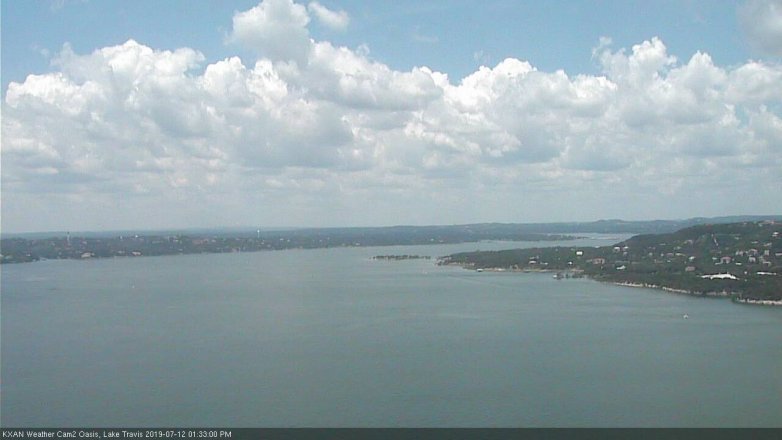 Lake Travis webcam, July 12, 2019 12:35 PM CT