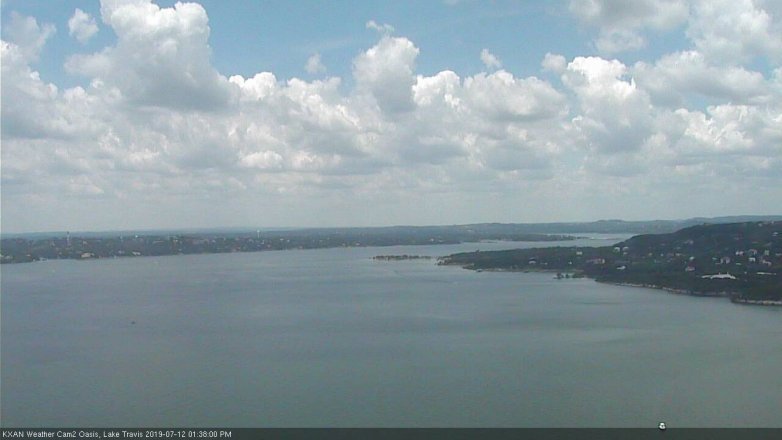 Lake Travis webcam, July 12, 2019 12:40 PM CT