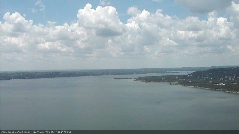 Lake Travis webcam, July 12, 2019 12:45 PM CT