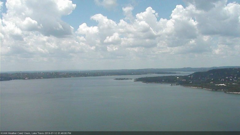 Lake Travis webcam, July 12, 2019 12:50 PM CT