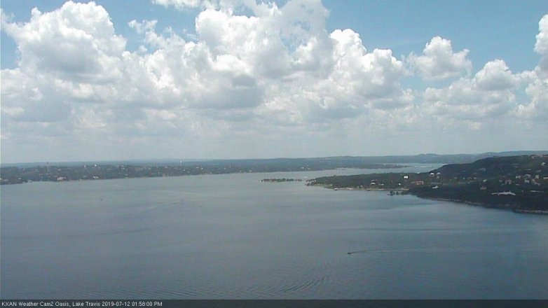 Lake Travis webcam, July 12, 2019 1:00 PM CT