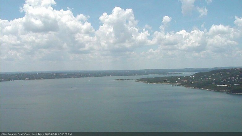 Lake Travis webcam, July 12, 2019 1:05 PM CT