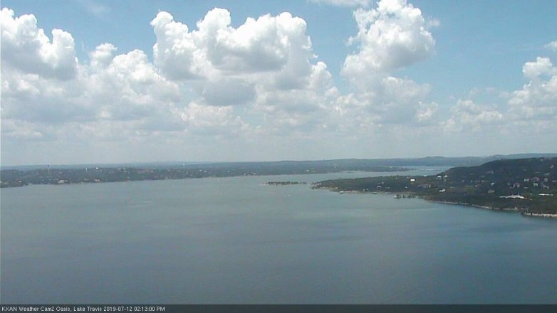 Lake Travis webcam, July 12, 2019 1:15 PM CT