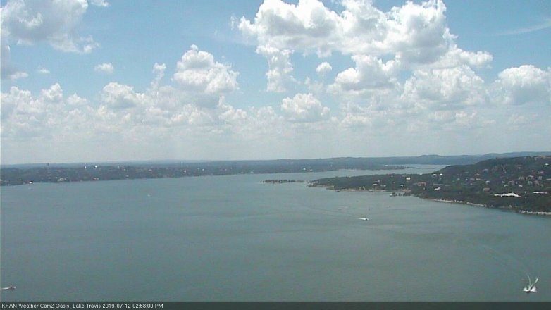 Lake Travis webcam, July 12, 2019 2:00 PM CT