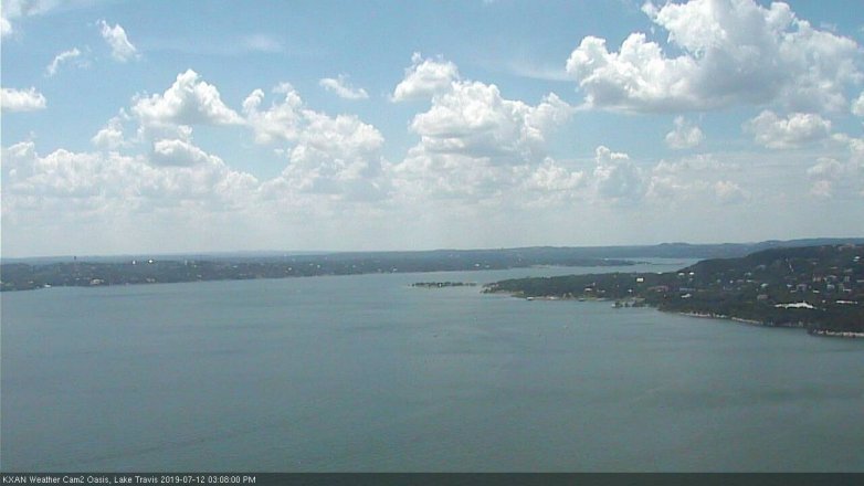 Lake Travis webcam, July 12, 2019 2:10 PM CT