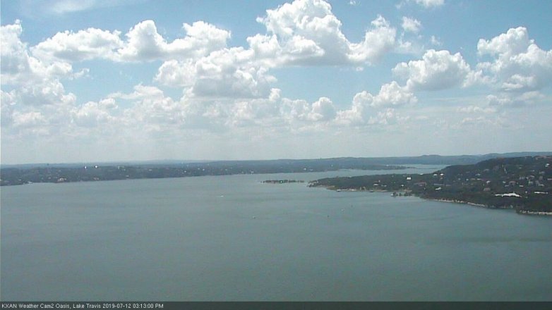 Lake Travis webcam, July 12, 2019 2:15 PM CT