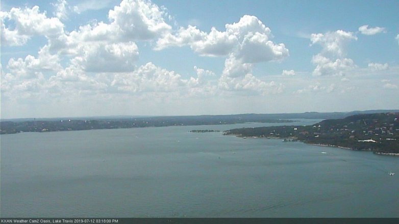 Lake Travis webcam, July 12, 2019 2:20 PM CT