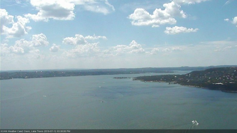 Lake Travis webcam, July 12, 2019 2:40 PM CT