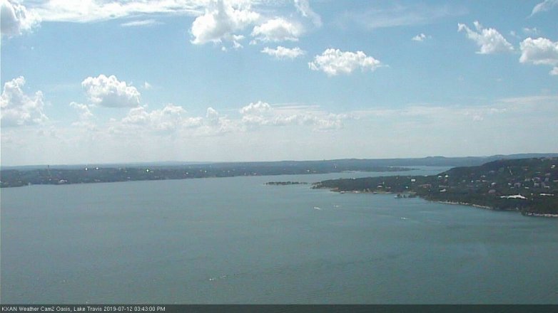 Lake Travis webcam, July 12, 2019 2:45 PM CT
