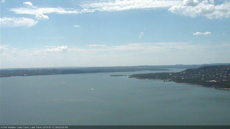 Lake Travis webcam, July 12, 2019 3:05 PM CT